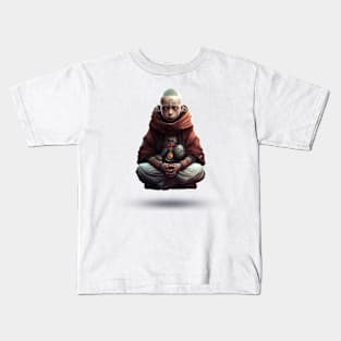 Levitating boy | Meditating Boy T-shirt | Mindfulness T-shirt Kids T-Shirt